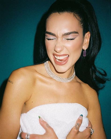 dua lipa nip slip|14 Celebs Who Went Braless 